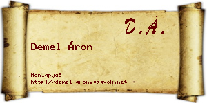 Demel Áron névjegykártya