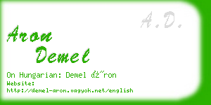 aron demel business card